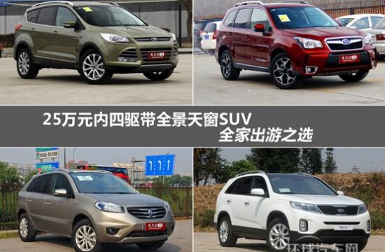 25萬內四驅配全景天窗SUV 全家出游之選