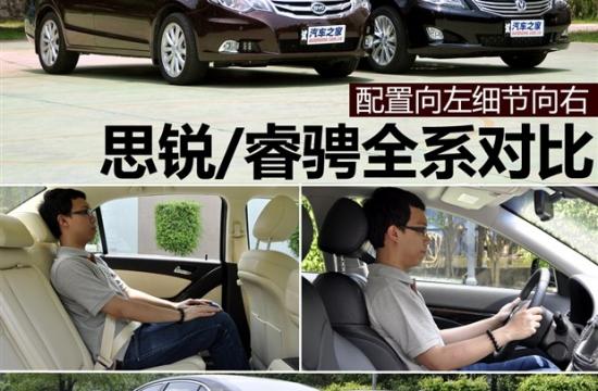 配置向左細節向右 思銳/睿騁全系對比