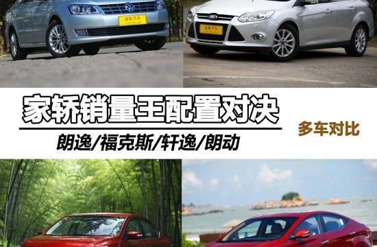 家轎銷量王配置對決 朗逸/福克斯/朗動等