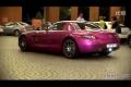 亮騷無極限！實(shí)拍迪拜紫色奔馳SLS AMG
